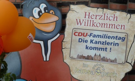 Werbeplakat für die Kanzlerin