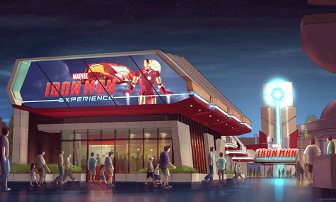 Art Work zur Iron-Man-Attraktion im chinesischen Disneyland.