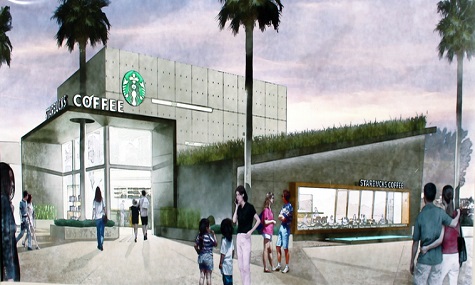Die zweite Starbucks Filiale liegt im West Side Bereich