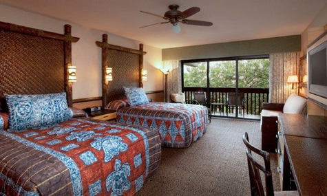 Ein Standardzimmer im Polynesian Resort