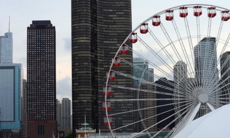 Das jetzige Riesenrad ist schon in die Jahre gekommen - Anklicken zum Vergrößern!