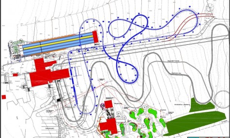 Das Layout der neuen Achterbahn von oben