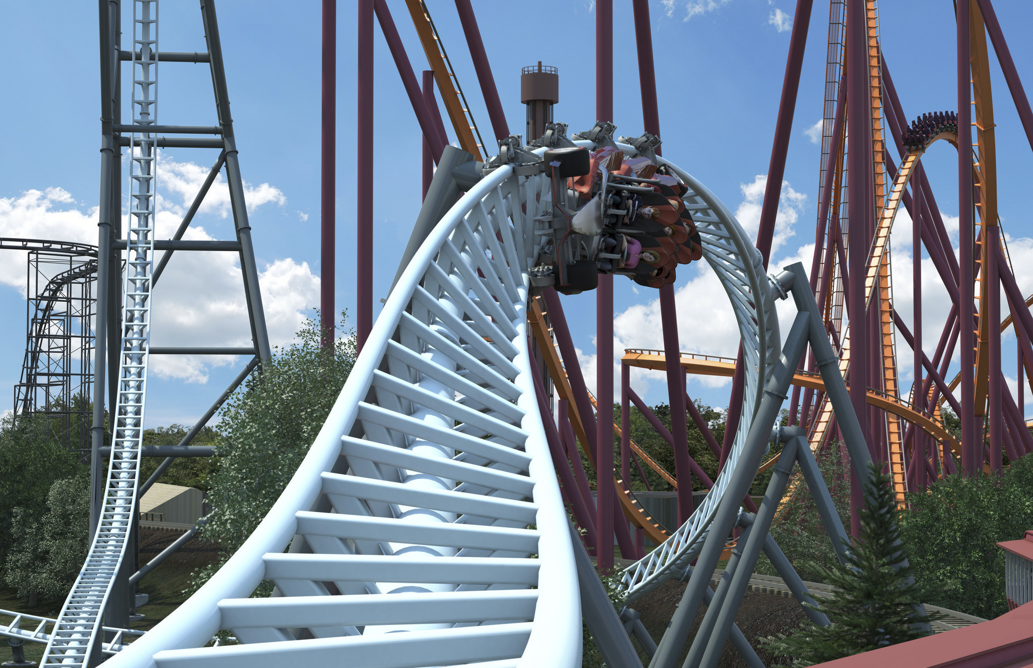 Maxx Force Sands Launch Coaster Für Six Flags Great America